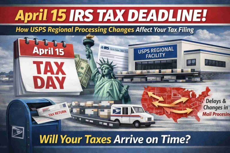 April 15 IRS Tax Deadline: How USPS regional processing changes affect your tax filing
