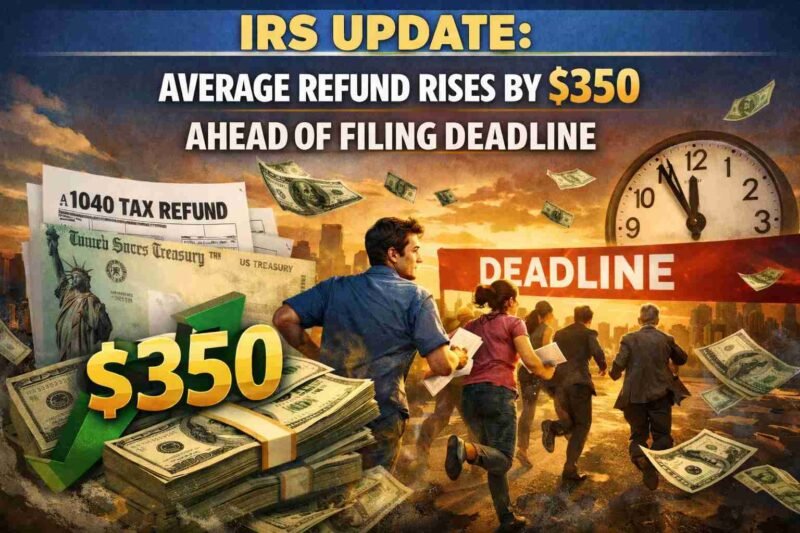 IRS Tax Refund Update 2026: Average Refund Rises by $350 Ahead of Filing Deadline